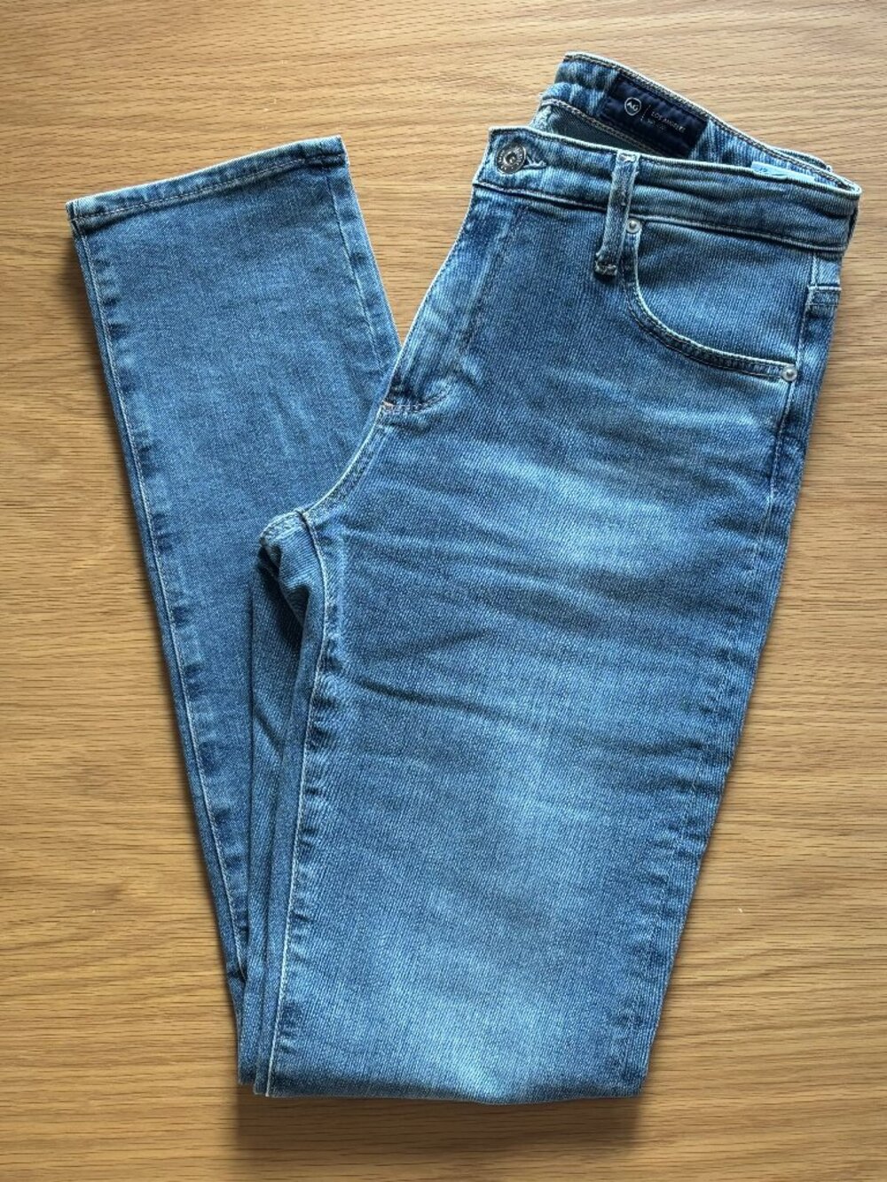 AG Jeans Prima Cigarette Leg in Elysian Hill, Medium Blue Wash, Sz 27